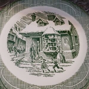 Rare Old Curiosity Shop Platter, 1950s Porcelain Cake Plate By Royal